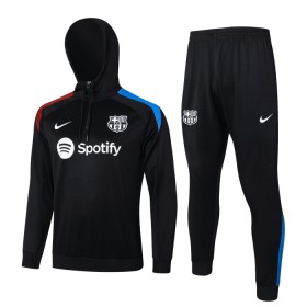 Barcelona Hoodie Trainings Sweatshirt Kwart-Zip 2024-25 Zwarte